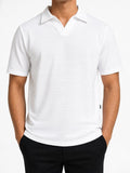 ZARA Textured Polo - Oyster White