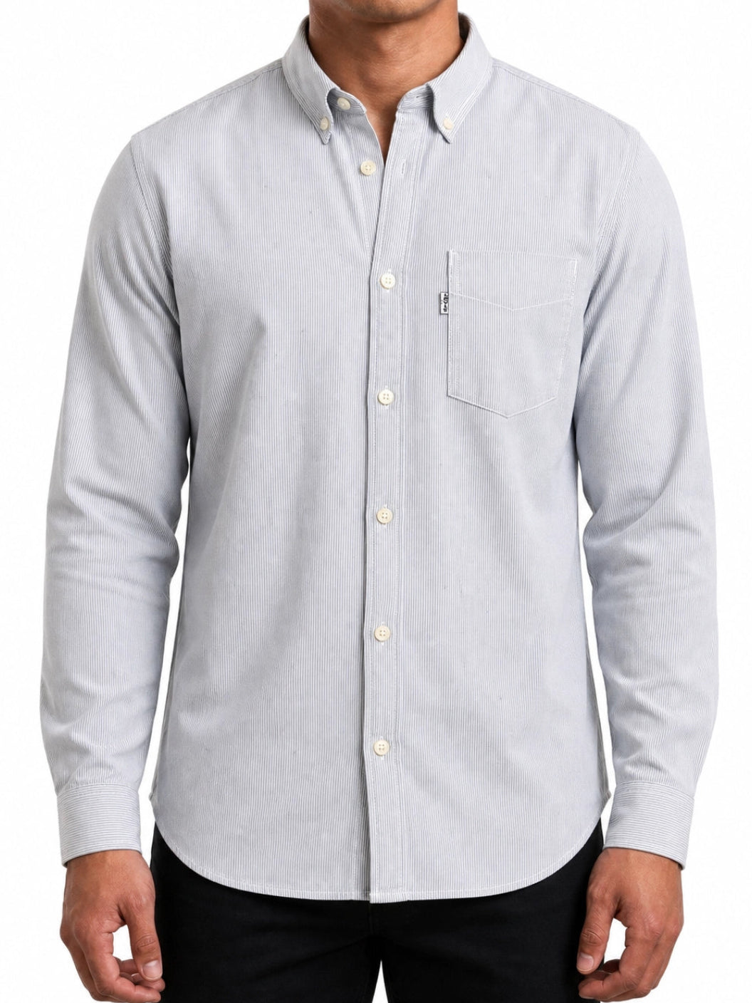 LEVI’S Light Grey Pinstripe Casual Shirt