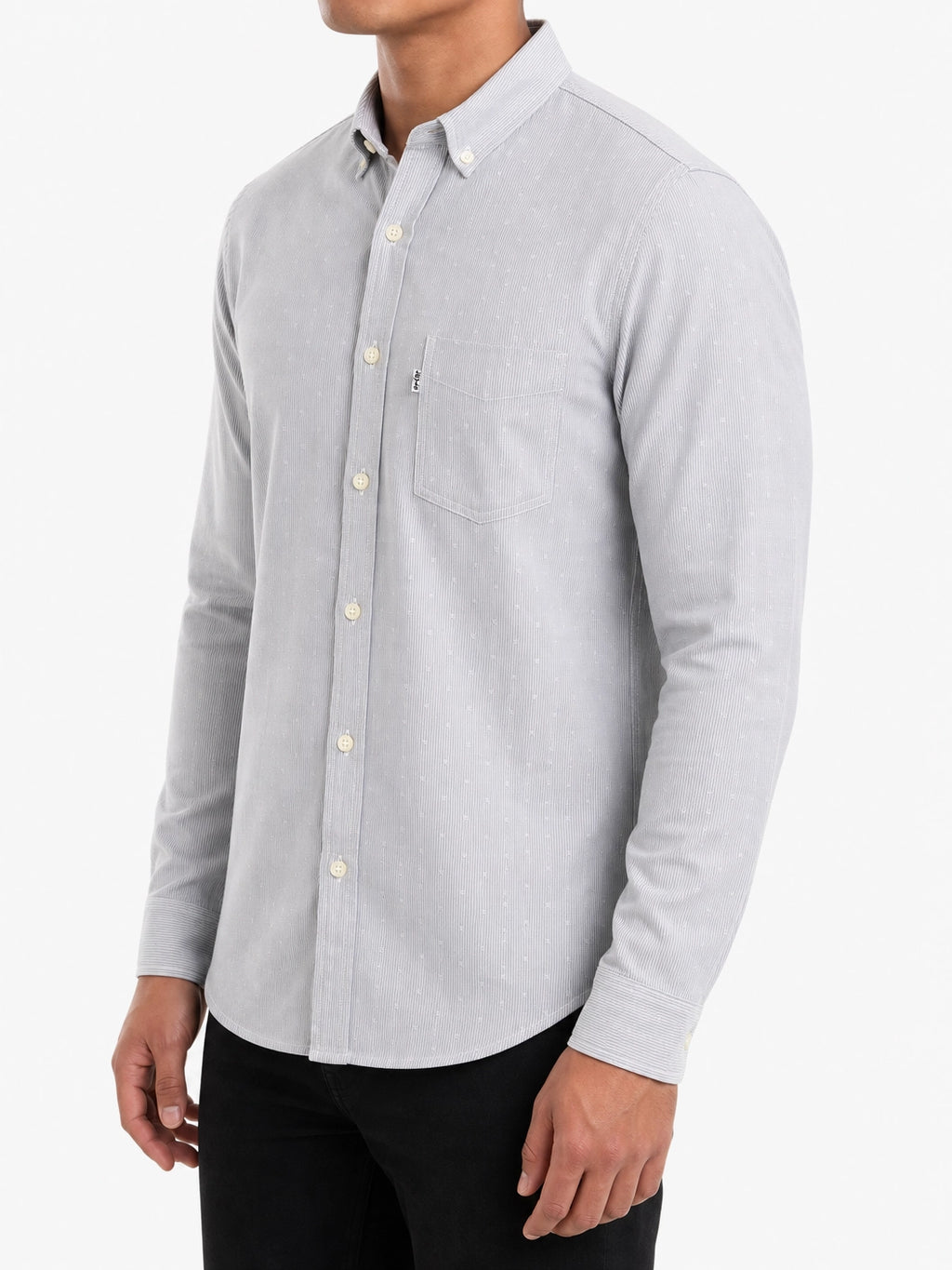 LEVI’S Light Grey Pinstripe Casual Shirt