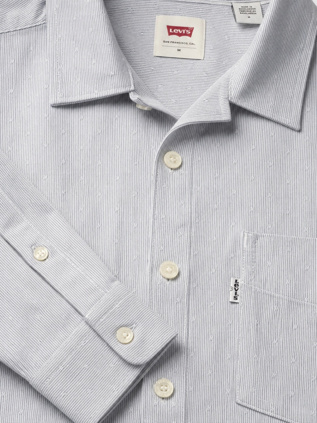LEVI’S Light Grey Pinstripe Casual Shirt