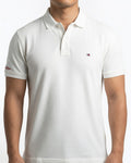 Classic Popcorn Knit Polo – White