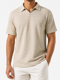 ZARA Textured Polo - Taupe Brown
