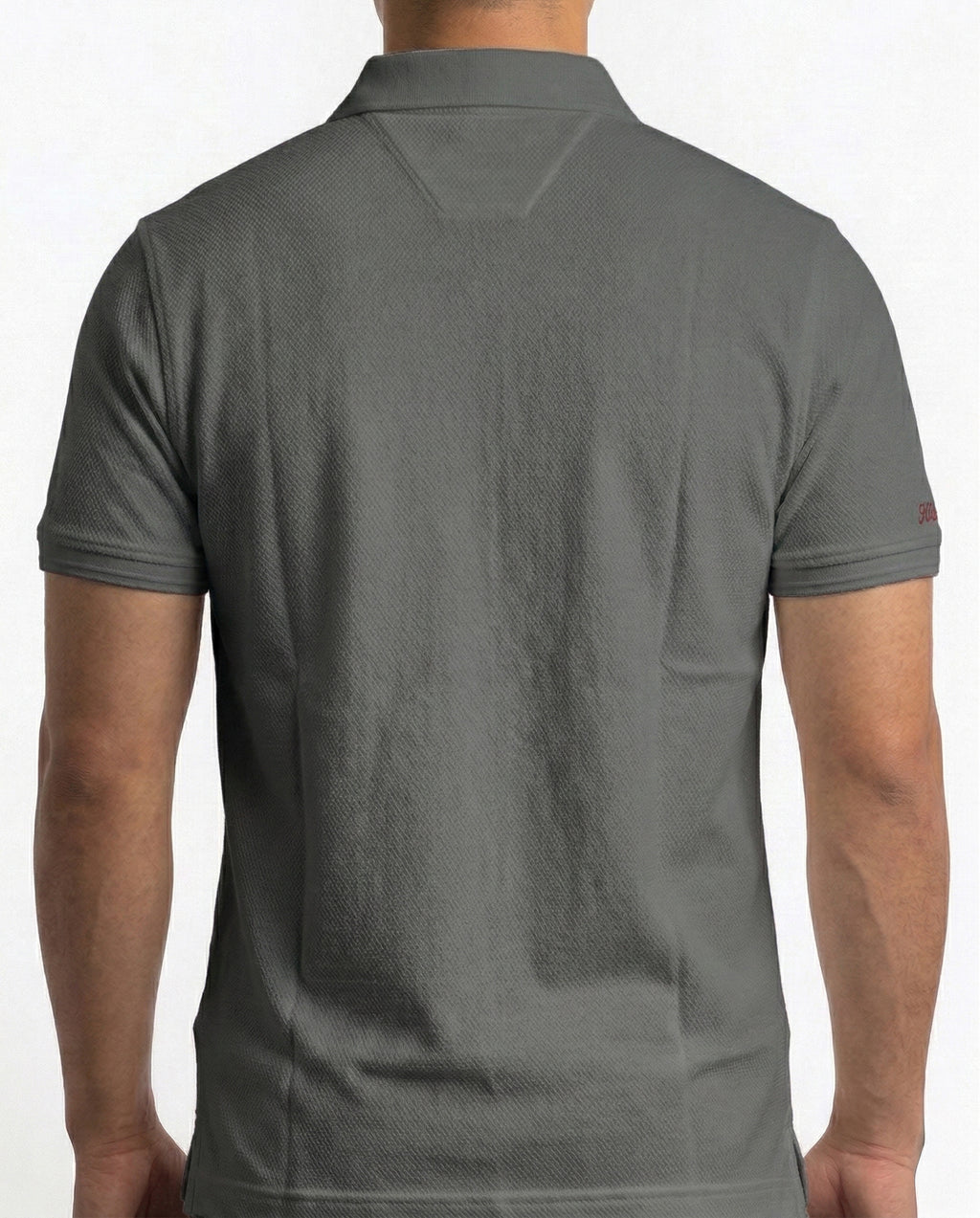 Classic Popcorn Knit Polo – Army Green